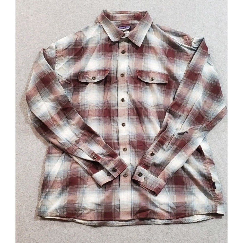 Patagonia Organic Cotton Men's Long Sleeve Shirt Size XL Button-Up Pockets